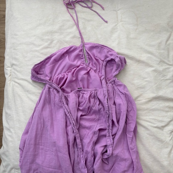 American Eagle Outfitters Lilac Halter Tie Dress - Picture 6 of 7